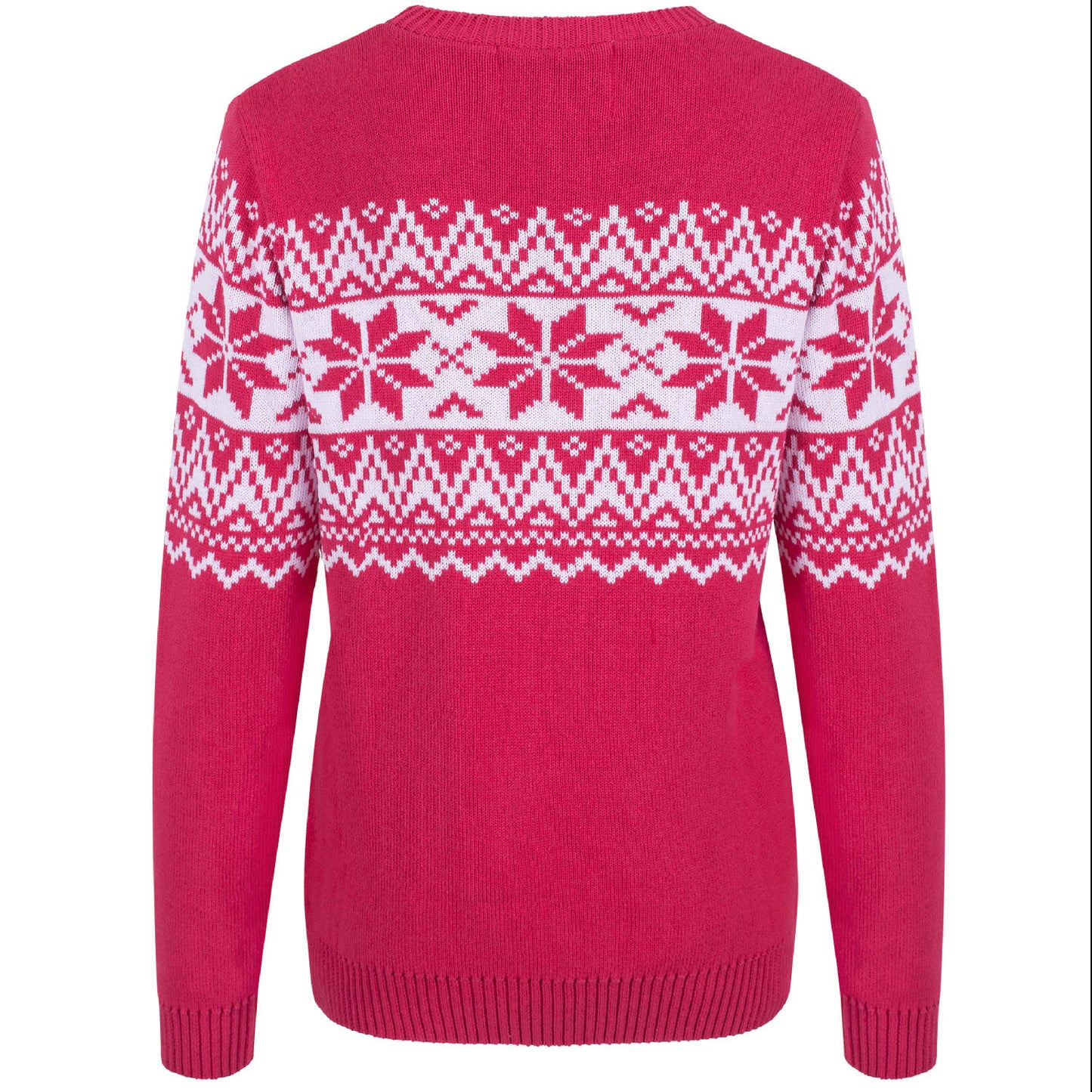 The Nordic Fairisle Women's Eco Christmas Jumper - Hot Pink