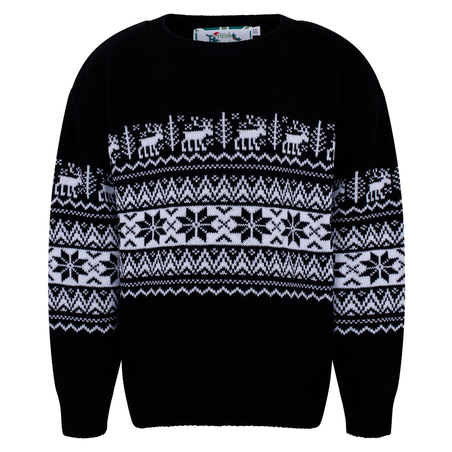 Black and white christmas jumper sale