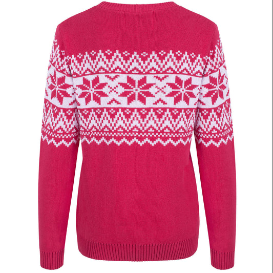 The Nordic Fairisle Women's Eco Christmas Jumper - Hot Pink