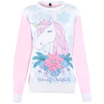 WINTER DEAL - Magical Christmas Unicorn Printed Knitted Women's Jumper